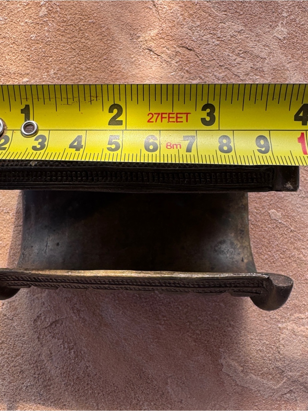 African Lost Wax Cuff Burkina Faso Bronze Wide Statement Currency Bracelet 332g - Picture 15 of 17